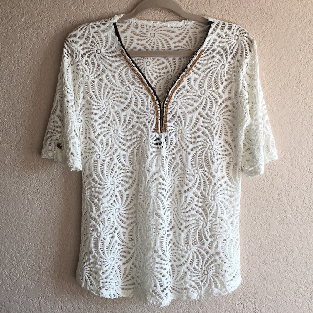 Floral white blouse